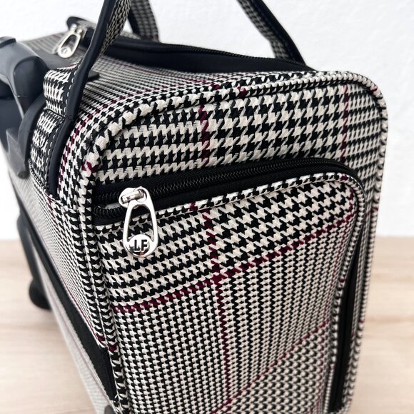 London Fog Under the Seat Carryon Sheffield Roller Bag 15IN Houndstooth #1470 - Picture 6 of 16